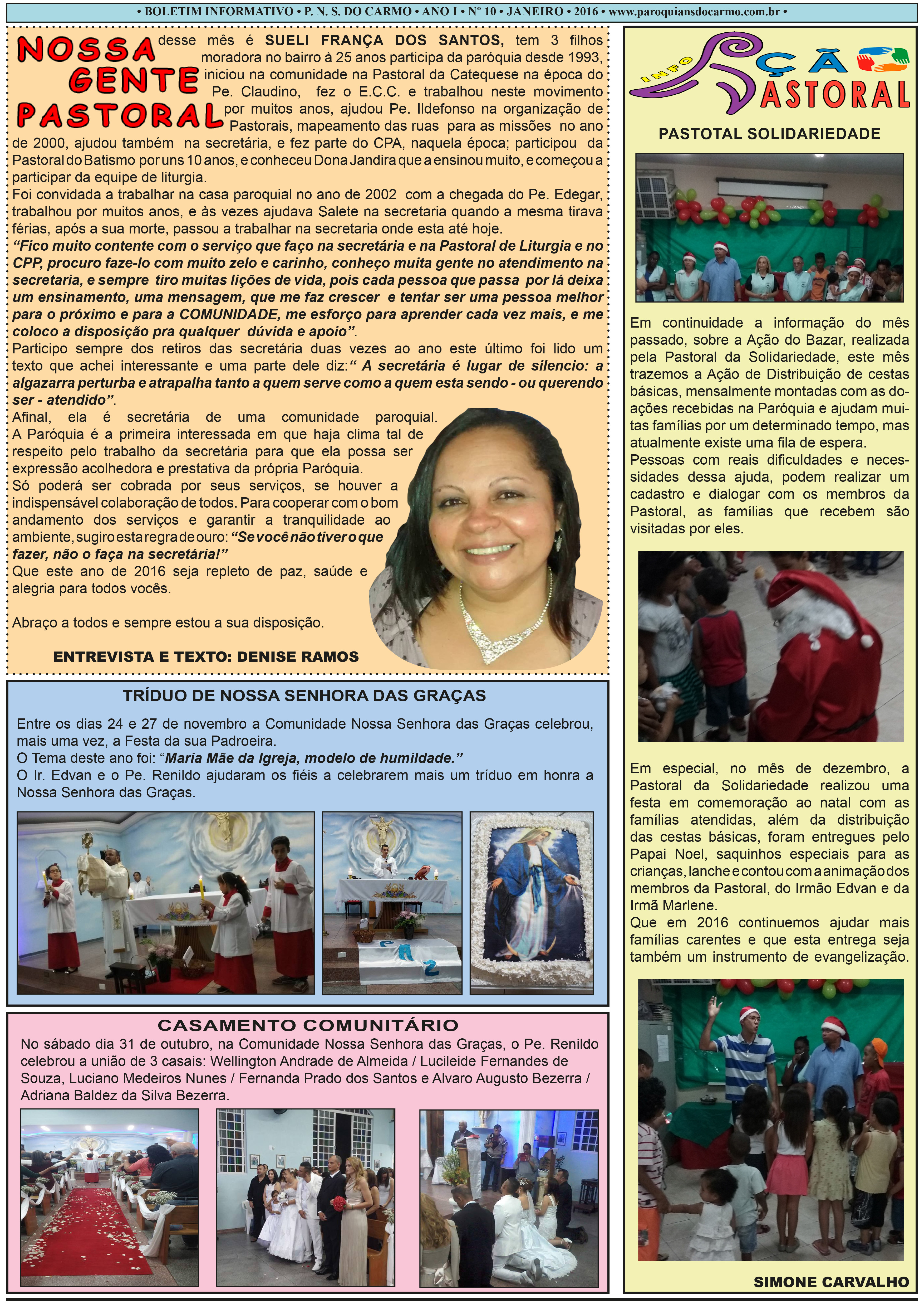 Info Carmo - Jornal da Paróquia Nossa Senhora do Carmo - Vila Paulistana